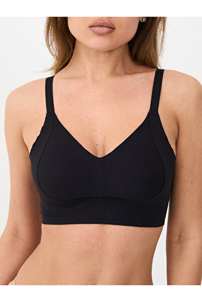 ALYA UNDERWEAR حمالة صدر نسائية من القماش المضلع، مرنة، خفيفة الوزن، بدون أسل...