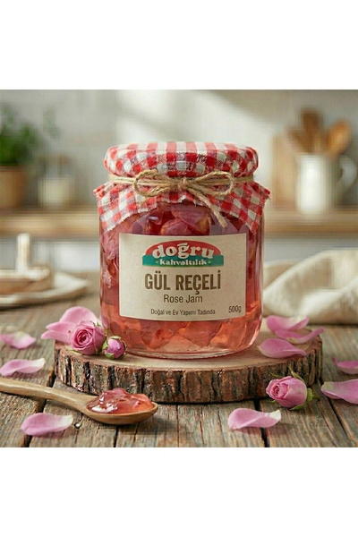 9M Isparta Gül Reçeli 500 gr Doğal Gül Yapraklı Aromatik Geleneksel
