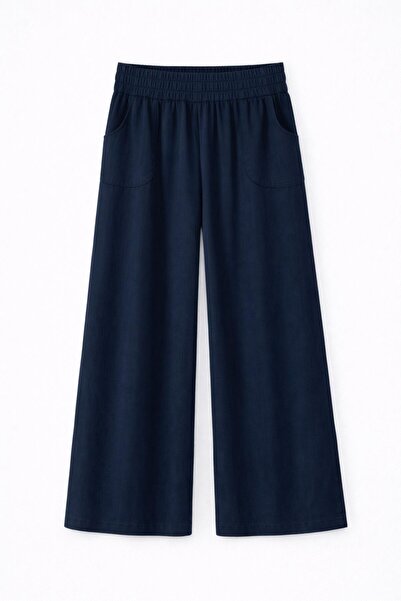 Touché Privé Gabardine Pants with Elastic Waist and Pockets