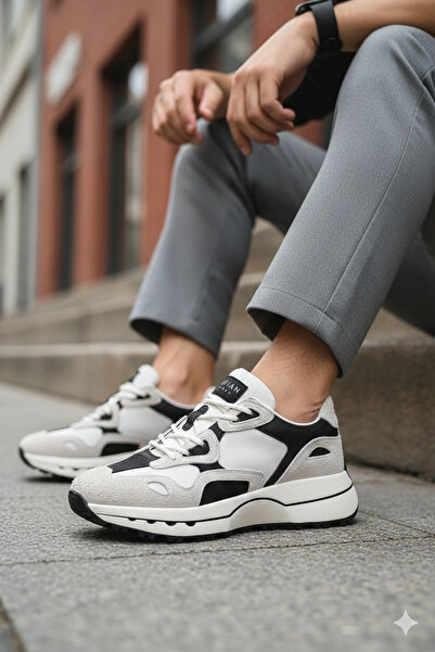 Lufian 112230268 Graham Erkek Hakiki Deri Klasik Sneaker Taş