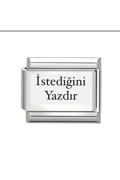 Feride Italian Charm Steel Engraved Date Letter if You Want, You Can Write An...