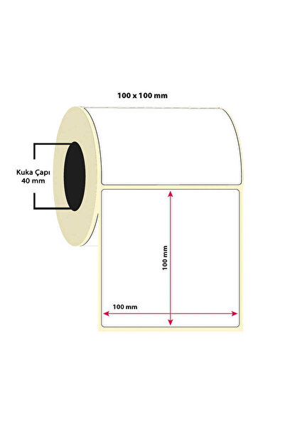 Oyga Barkod Etiketi 100 X 100 500'lü Termal Etiket Rulosu 100x100 Sticker 500...