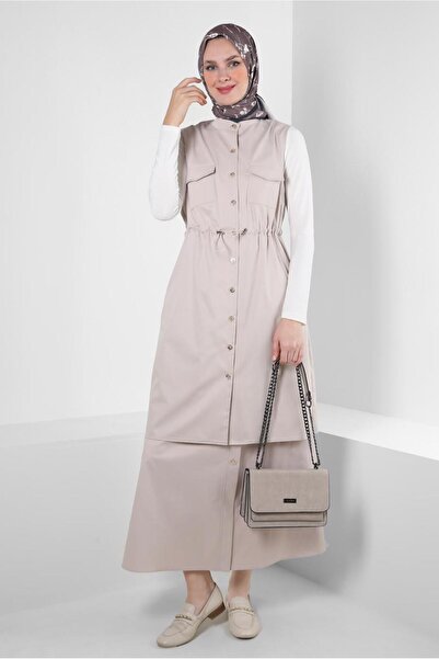 Alvina سترة بأزرار ورباط على الخصر 43873