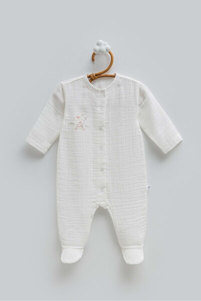 Caramell Love Time Crinkled Muslin Jumpsuit Ecru