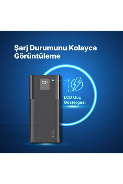 Ttec ReCharger Mega LCD 50.000mAh PD 20W Taşınabilir Hızlı Şarj Aleti/Powerbank-2BB271S