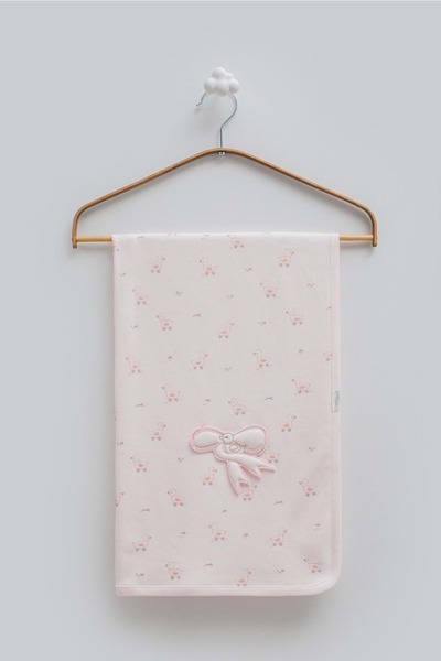 Caramell بطانية لوف تايم كيز بيبي مقاس 85×90 سم باللون الوردي