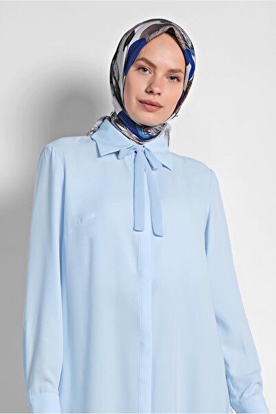 Alvina 4060 Model tunike sa vezicama i skrivenim dugmadima