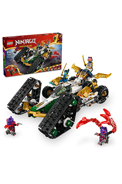 LEGO NINJAG O Ninja Team Combo Vehicle 71820 - طائرة شراعية، سيارة سباق للأعم...