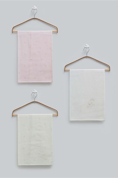 Caramell Love Time Baby Girl Triple Boxed Blanket-80X90 cm Pink