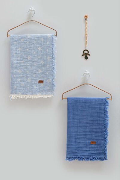 Caramell مجموعة بطانية موسلين مزدوجة أساسية مع حامل للحلمة، عبوة ثلاثية - 100...