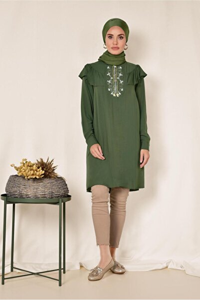 Alvina تونيك بأكتاف مطاطية وتفاصيل مطرزة 4120