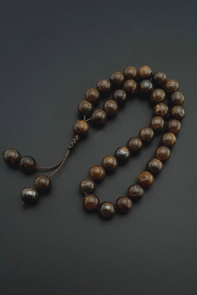 Seven Art Jewelry حجر برونزيت طبيعي أصلي 8 مم، سبحة من 33 حبة، هدية للرجال، س...