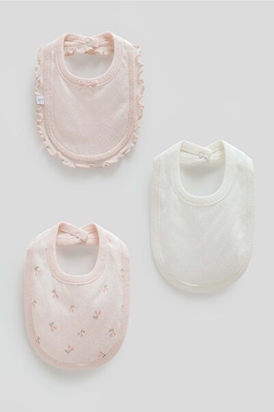Caramell All Time Girl Triple Baby Bib Pink