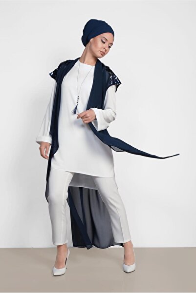 Alvina 4145 Model Double Tunic with Sequins