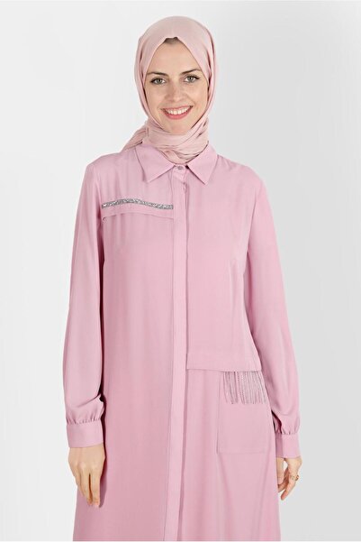 Alvina تونك بأزرار مخفية بتفاصيل حجرية 42544