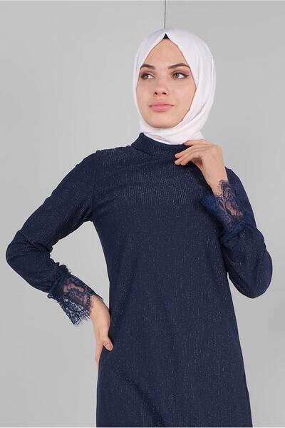 Alvina Silvery Corner Necklace Tunic 41306