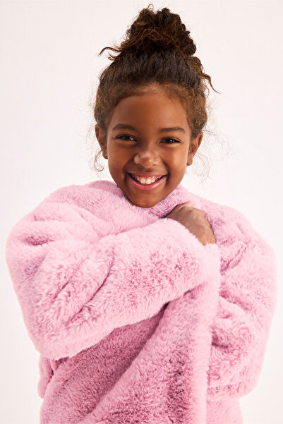 Marvy Pink Faux Fur Coat