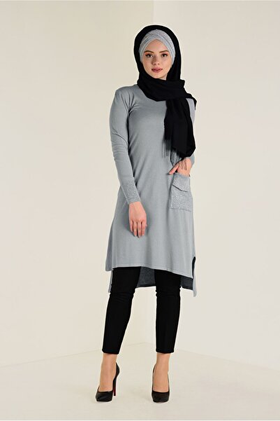 Alvina 4522 Model Glitter Knitwear Tunic