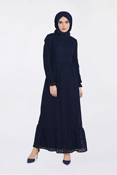Alvina Lace Button Detailed Dress 4390-1
