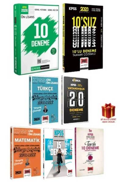 Pegem Akademi Yayıncılık 2026 Pegem Kpss Önlisans Gygk 10 Deneme Yargı Lise Ö...