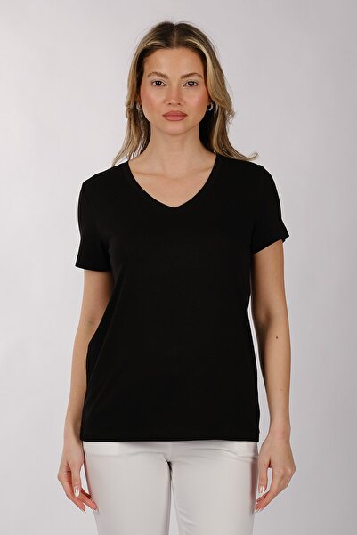 DAIDO Basic Viskon V Yaka T-shirt