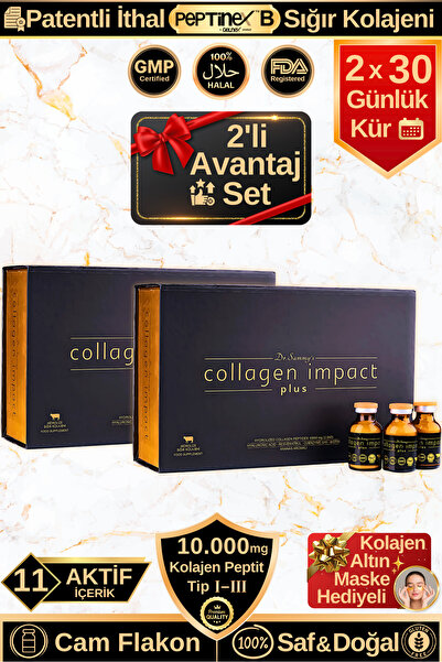 Dr.Sammy's مجموعة كولاجين إمباكت بلس المميزة المكونة من قطعتين، مسحوق كولاجين...