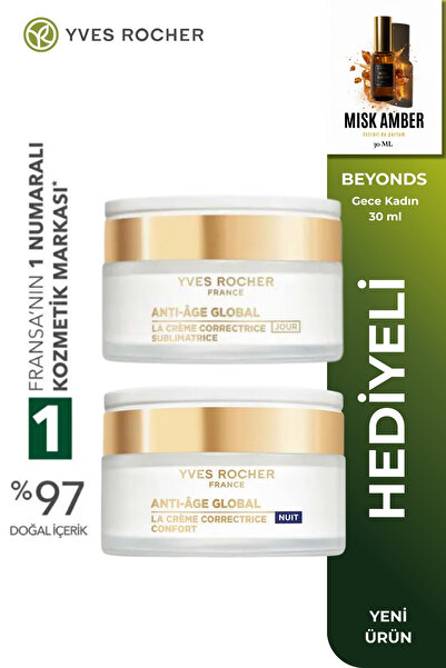 Yves Rocher Anti Age Günlük Bakım Seti Gündüz Gece Nemlendirici + Beyonds Van...