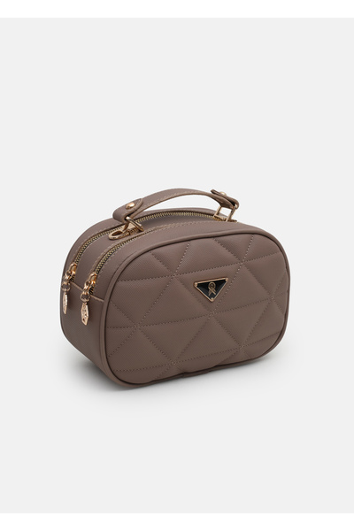 Cochines Дамска тъмнокафява двуцветна чанта с дръжка, регулируема дълга каишк...