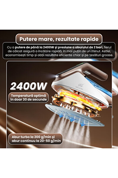RAPAZ TREND RPZ Fier de calcat cu abur RAPAZ Nano PRO 2400W, jet turbo 200 g/min