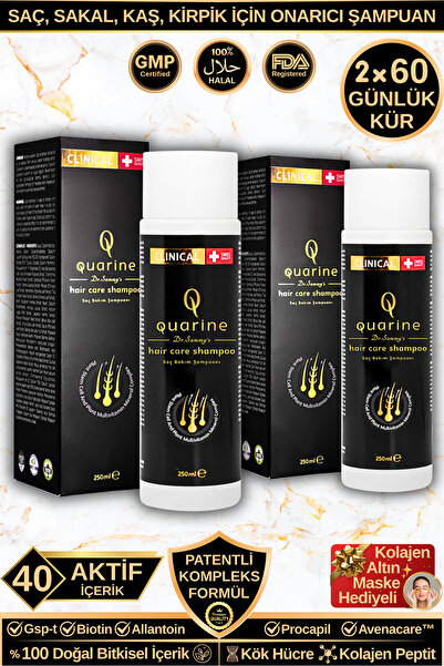 Dr.Sammy's Quarine Onarıcı Şampuan - 2'li Avantaj Set (Dökülme Karşıtı 2 Aylı...