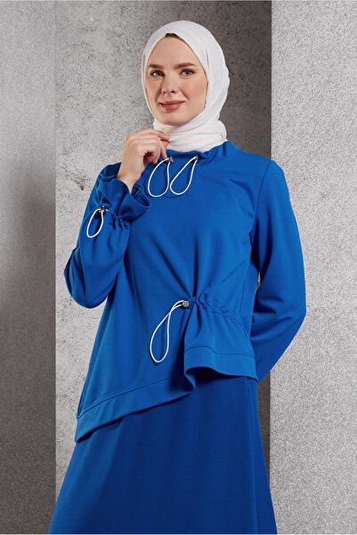 Alvina 45210 Model Asymmetrical Cut Tracksuit Tunic