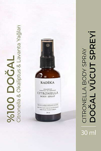 Radika Aromaterapi Doğal & Koruyucu Vücut Spreyi 30 ML / Citronella Serisi