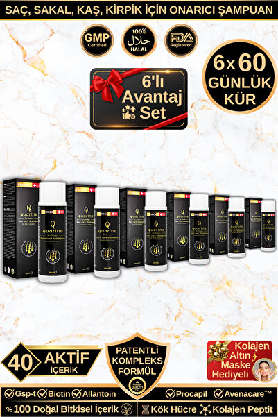 Dr.Sammy's Quarine Repair Shampoo - 6-Piece Advantage Set (Anti-Hair Loss 6-M...