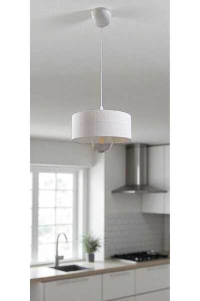 Sellor Oval Lüks Beton Görünümlü Modern Avize Vegan Toz Tutmayan Salon, Mutfa...