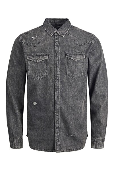 Jack & Jones Jack&Jones Erkek Uzun Kol Denim Gömlek - Vintage Streetwear