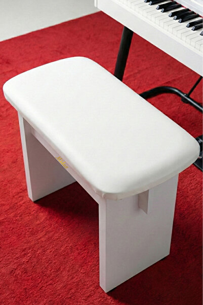 Midex TBX-122WH Kaliteli Piyano Taburesi Beyaz
