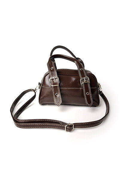 Ecrou Belt Detailed Shoulder Bag Bitter Brown