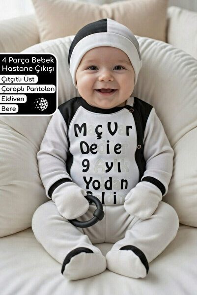 bebegen Yenidoğan Bebek Hastane Çıkış Kıyafetleri 4'lü Seti - BJKTaraftar