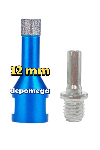 DepoMega 12 mm Granit Mermer Seramik Delme Panç Spiral ve Matkap Için Aparatl...