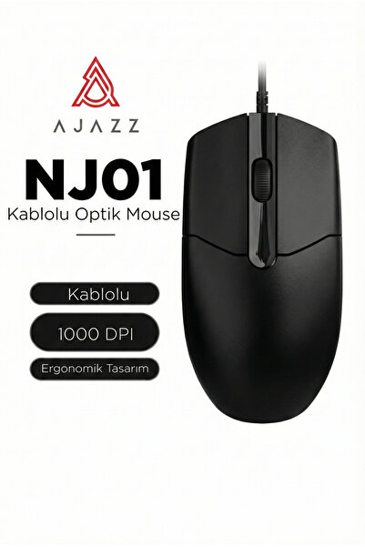 Ajazz NJ01 Kablolu Optik Mouse 1000 DPI