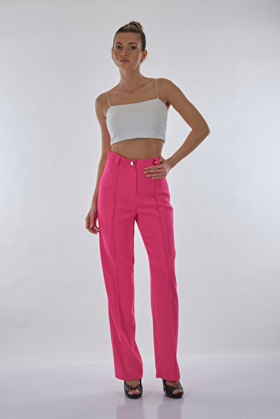 EXPLOSION Штани з широкими штанинами і високою талією, фуксія, жіночі 221141320