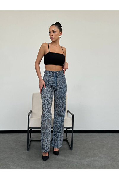 HerTon Denim cu model și talie înaltă