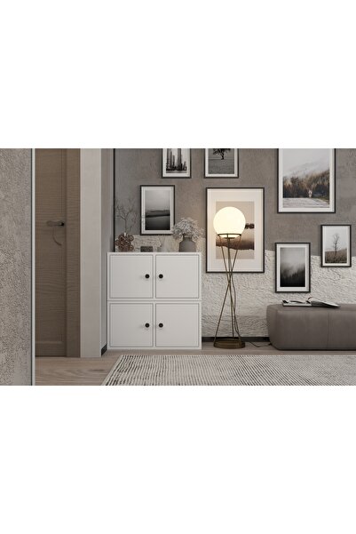 Nettrends Dolapli Ayakkabilik Beyaz 65 cm Ayk-1014-ç