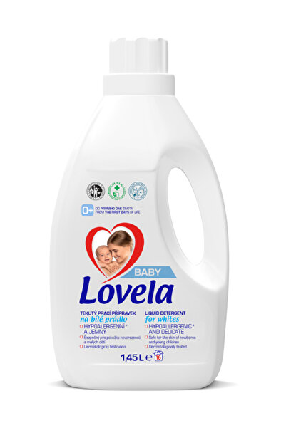 LOVELA Detergent lichid Baby, pentru rufe albe, 1.45 L