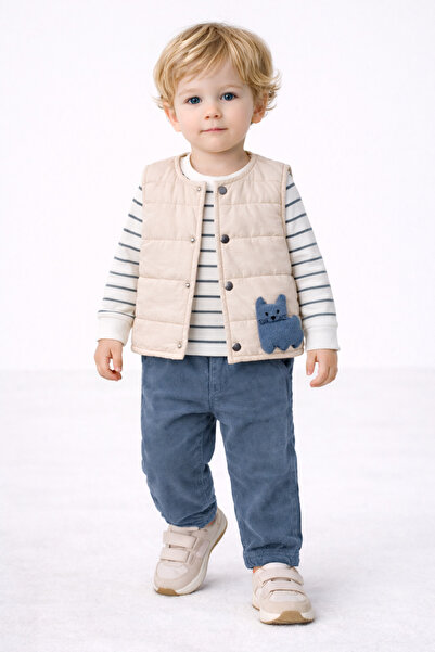 Harika KIDS طقم مكون من 3 قطع للأطفال من 9 إلى 24 شهرًا، سترة قابلة للنفخ، سو...