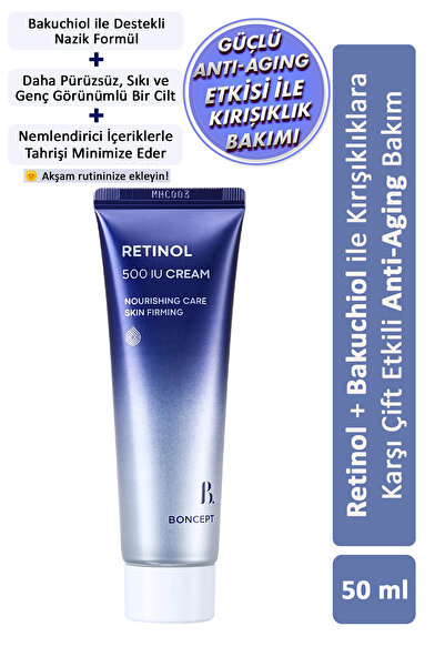TONYMOLY Boncept Retinol 500IU Yaşlanma Karşıtı Bakım Kremi 50 ml