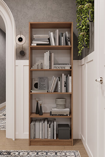 asratrend 5 Raflı (5 BÖLMELİ) Kitaplık Çalışma Odası Ofis Modern Dekoratif Ki...