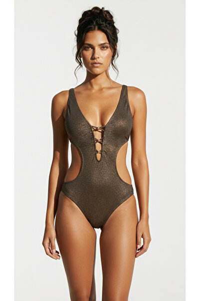 Adel swimwear Simli Aksesuarlı Mayokini