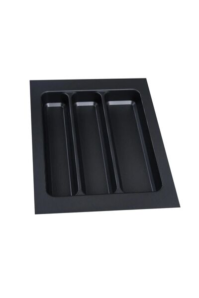 GörSeç 37x49 Cm Sertar Negru - Organizator pentru tacâmuri, poate fi tăiat pâ...