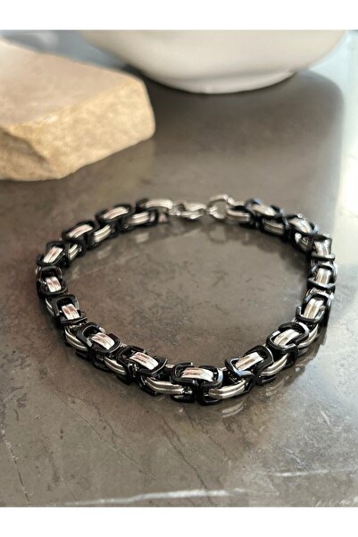 Jack Ferrero Erkek Çelik Renk Atmaz Faturalı Bileklik